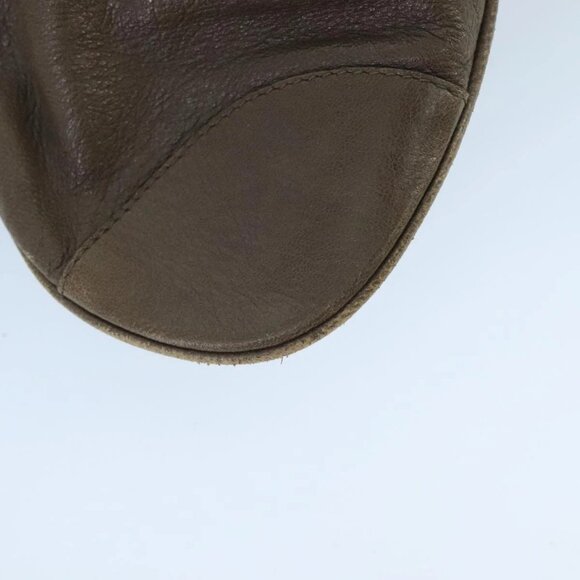 Salvatore Ferragamo Gancini Shoulder Bag Leather Brown Silver Auth bs19987 - Picture 4 of 16